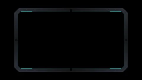 Futuristic hud interface overlay, sci-fi digital display frame, tech ui Stock Footage 344858020