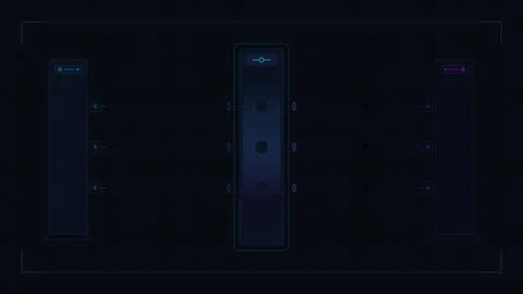 Futuristic hud interface with pulsing data nodes and network connectivity a.. Stock Footage 344861486