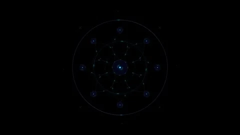 Futuristic hud interface with rotating geometric circles and pulsing data n.. Stock Footage 344857653