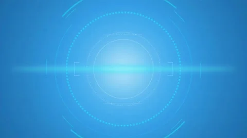 Futuristic HUD interface rotating seamless loop motion background Stock Footage 345075820