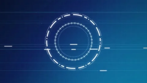 Futuristic HUD interface rotating seamless loop motion background Stock-Footage 345075854