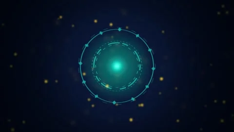 Futuristic HUD interface rotating seamless loop background Stock Footage 346000024
