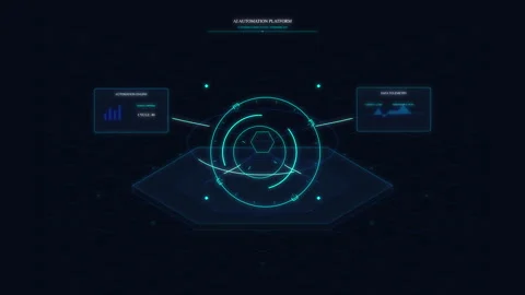 Futuristic hud interface with scanning radar, telemetry data, analytics, cy.. Stock Footage 348337718