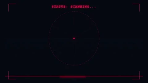 Futuristic HUD Interface Scanning to Secure Status Stock Footage 340880063