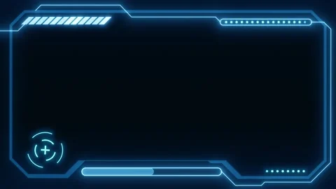 Futuristic HUD Interface Screen Design. Sci-Fi Virtual Reality Technology View Stock Footage 242430381