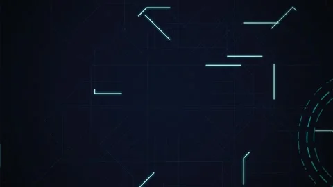 Futuristic HUD interface seamless loop motion background Stock Footage 344971926