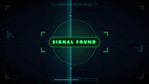 Futuristic hud interface with signal found scan animation for sci-fi tech o.. Stock Footage 337561356