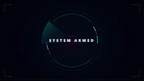 Futuristic hud interface with system armed notification sci-fi digital secu.. Stock Footage 337561357