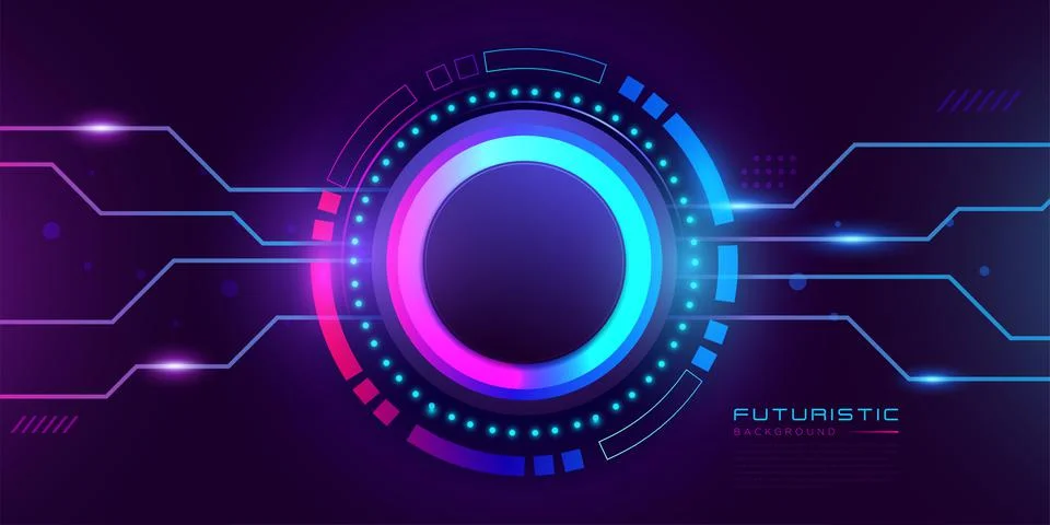 Futuristic hud interface technology background Stock Illustration