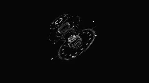 Futuristic HUD interface. Three sets of hud Видео 84752380