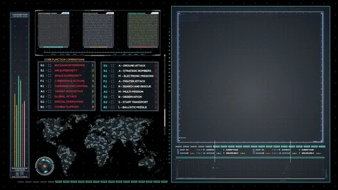 Futuristic HUD Interface For VideoHolder 4K Видео 75996605