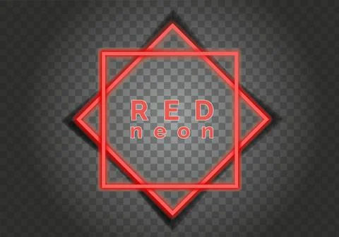 Futuristic hud light red frame. Technological background. Light glass red frames Stock Illustration