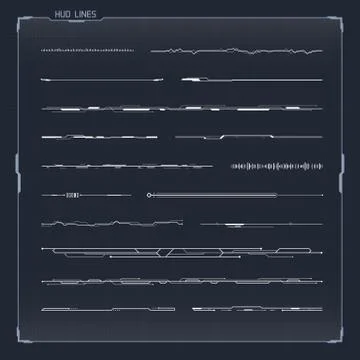 Futuristic Hud lines Stock Illustration