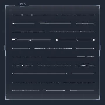 Futuristic Hud lines Stock Illustration