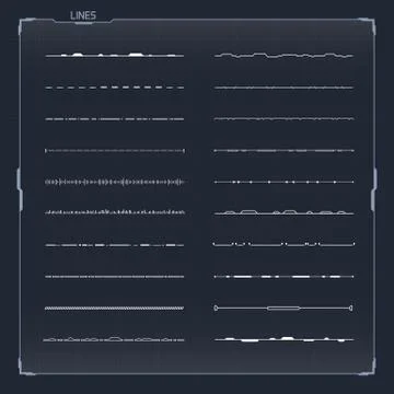 Futuristic Hud lines Stock Illustration