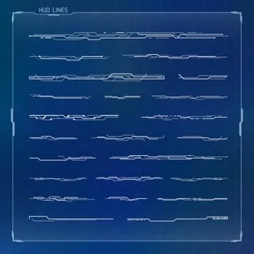 Futuristic Hud lines Stock Illustration