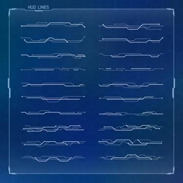 Futuristic Hud lines Stock Illustration
