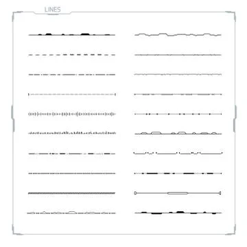 Futuristic Hud lines Stock Illustration