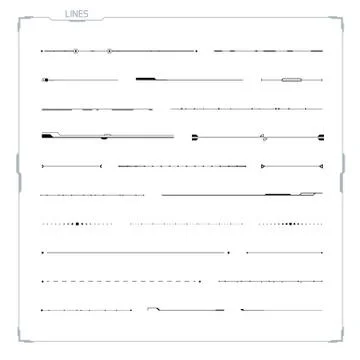 Futuristic Hud lines Stock Illustration