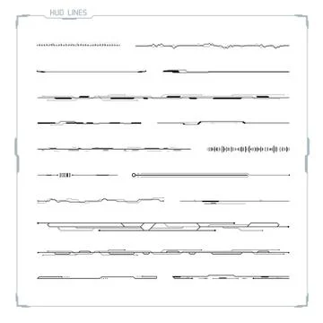 Futuristic Hud lines Stock Illustration