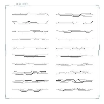 Futuristic Hud lines Stock Illustration