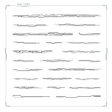Futuristic Hud lines Stock Illustration