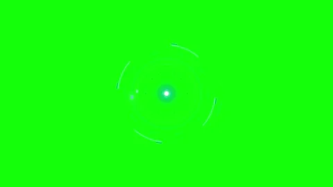 Futuristic hud loading circle animation with glowing neon rings on green sc.. Video stock 337555580