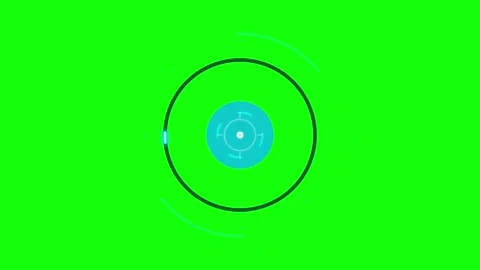 Futuristic hud loading circle animation with neon blue interface on green s.. Stock Footage 337555602