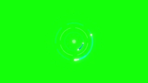 Futuristic hud loading circle animation with glowing neon on green screen i.. Stock Footage 344861775