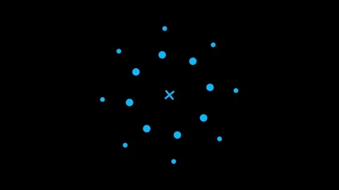 Futuristic hud loading circle with pulsing blue dots Stock Footage 319998401