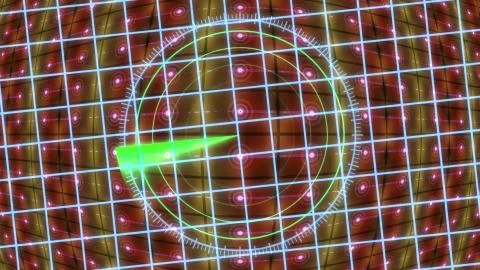 Futuristic HUD locator on an abstract background with highlights. 库存插图