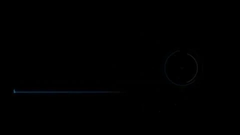 Futuristic HUD lower third element with a glowing blue circular scope and a.. Stock Photos
