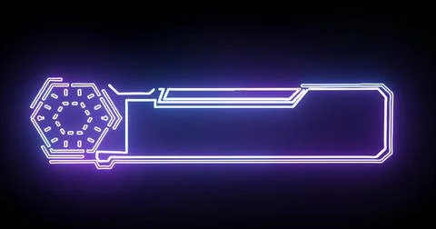 Futuristic hud lower third illustration. Sci-fi design of hud lower third. .. Stock Illustration