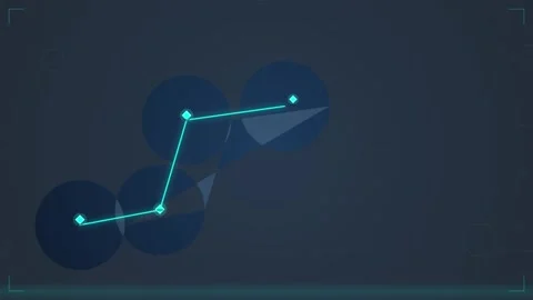 Futuristic HUD Map Interface with Blue Target and Grid Overlay Stock Footage 347562184