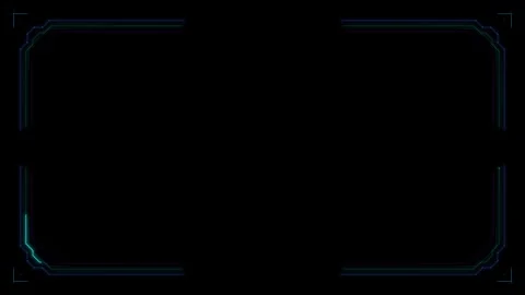 Futuristic hud overlay frame with digital scanning and cyberpunk ui interface Stock Footage 344863259