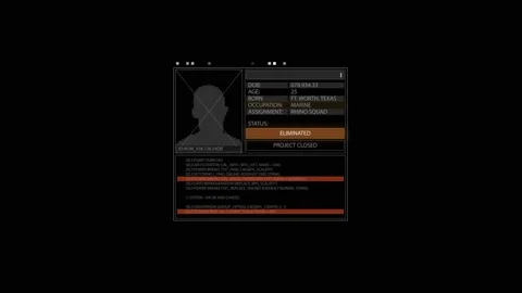 Futuristic HUD panel profile. More elements in our portfolio. Stock Footage 238914087