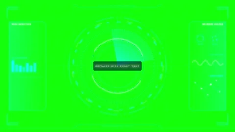 Futuristic hud radar interface with data analytics overlay on green screen .. Stock Footage 337553296