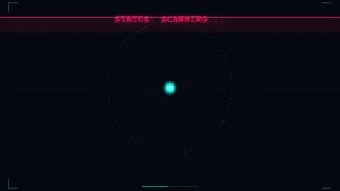 Futuristic HUD Scanning Interface Animation Stock Footage 340880065