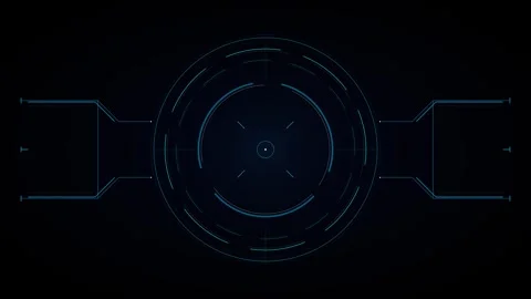 Futuristic hud scanning interface with circular radar animation and digital.. Stock Footage 337564939