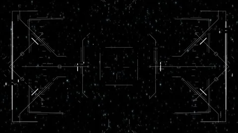 Futuristic HUD scanning luminous blinking stars Vídeo Stock 276289171