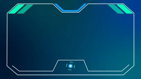 Futuristic HUD Screen Frame with Stripes Video stock 317065121