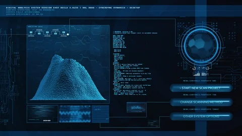 Futuristic HUD Screen Replacement 1 Stock Footage 103060873