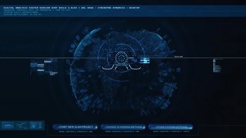 Futuristic HUD Screen Replacement 3 Stock Footage 103384385