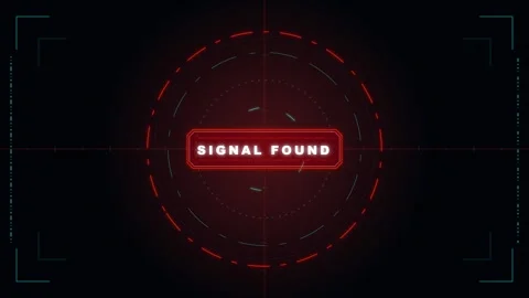Futuristic hud signal found interface animation, digital radar scanning ove.. Stock Footage 337561471