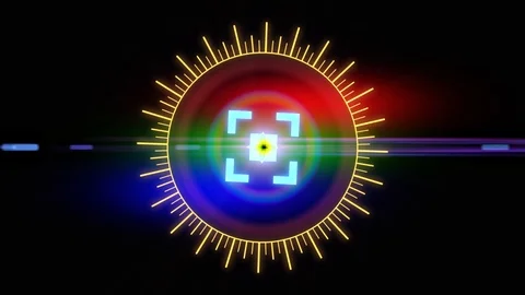 Futuristic HUD Space Sight with Optical Glare. Video stock 104636024