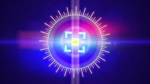 Futuristic HUD Space Sight with Optical Glare. 库存影片 104636626