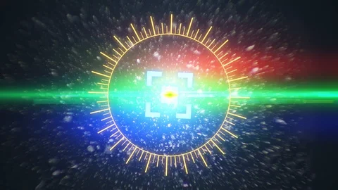 Futuristic HUD Space Sight with Optical Glare. 库存影片 104636939