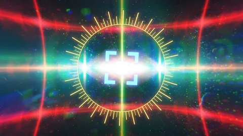Futuristic HUD Space Sight with Optical Glare. Stock-Footage 104638431