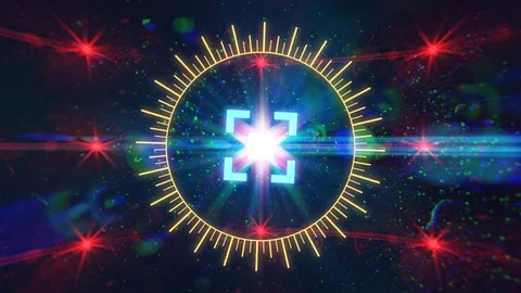 Futuristic HUD Space Sight with Optical Glare. Video stock 104638593