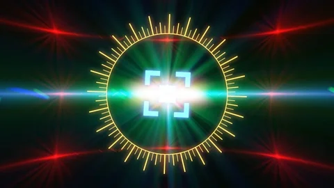 Futuristic HUD Space Sight with Optical Glare. Video stock 104638819